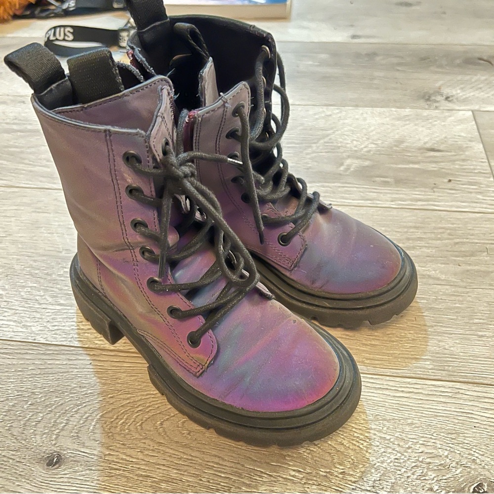 zara kids boot s IRIDESCENT ANKLE BOOTS size11（7.0inches）